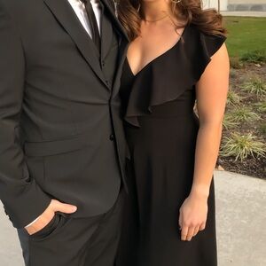 JayGodfrey Asymmetrical Black Dress